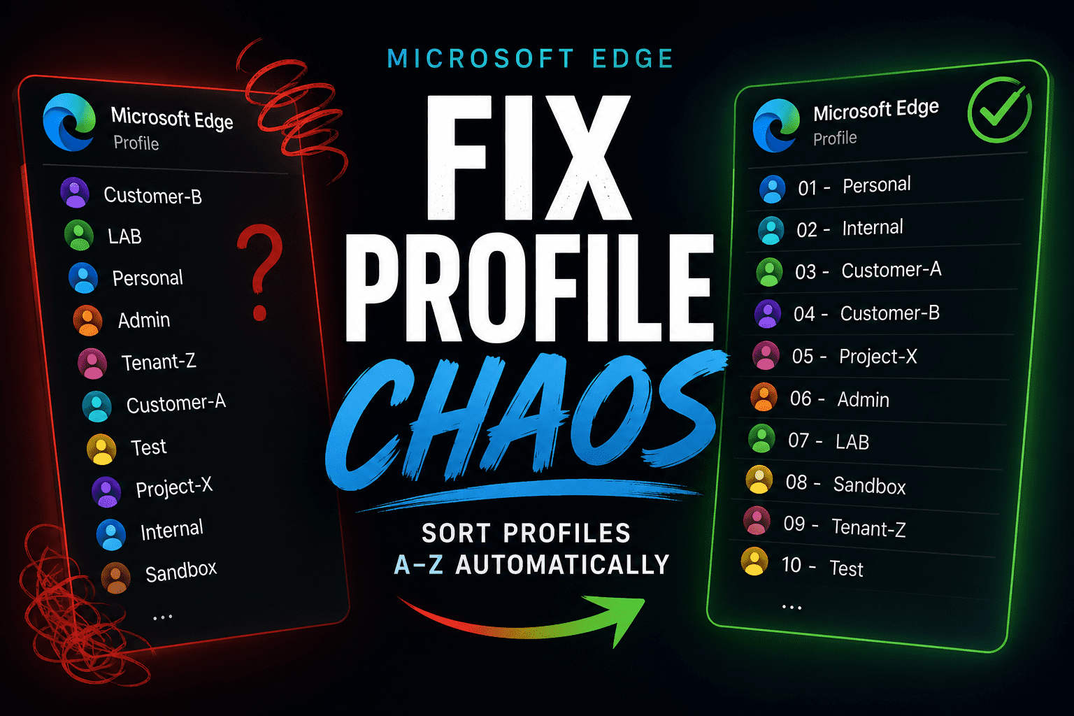 Microsoft Edge Profiles Not Sorting Alphabetically?